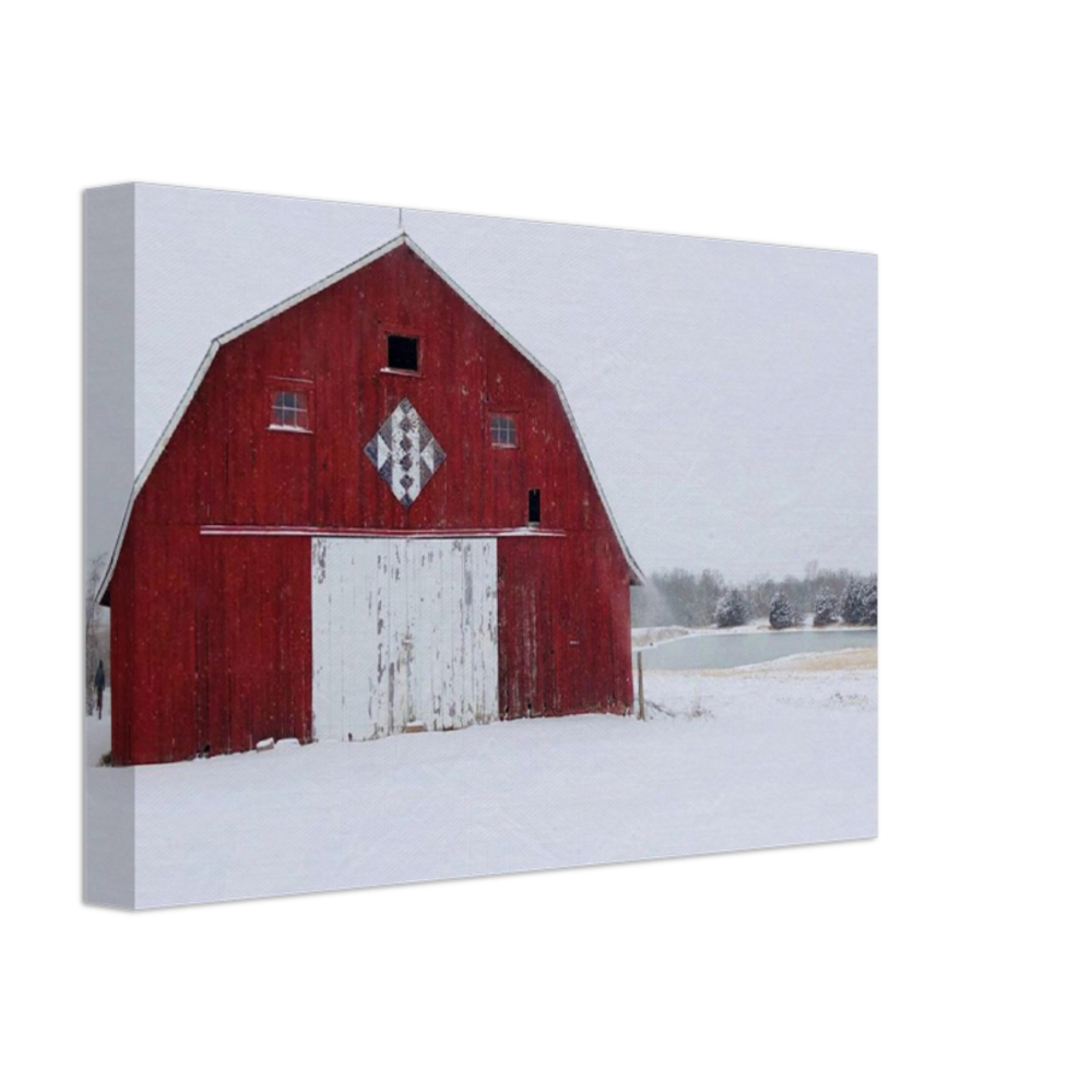 Winter Barn Canvas